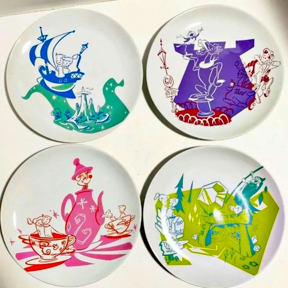 Walt Disney World 50th Anniversary retro desert plate set